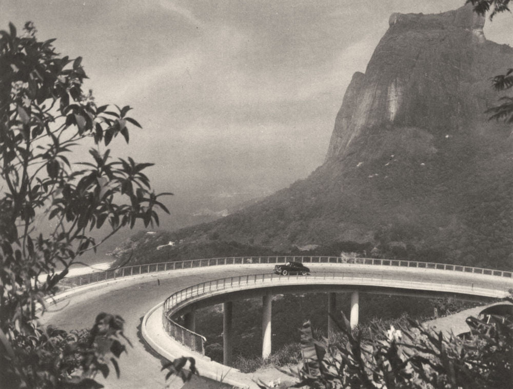 BRAZIL. Rio de Janeiro. « Estrada de Canoas » 1951 old vintage print picture